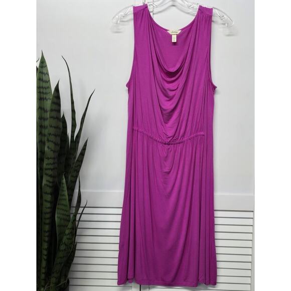 Soma Cowlneck Sleeveless Short Dress Rose Violet Size LARGE SOFT JERSEY MATERIAL - Picture 2 of 6